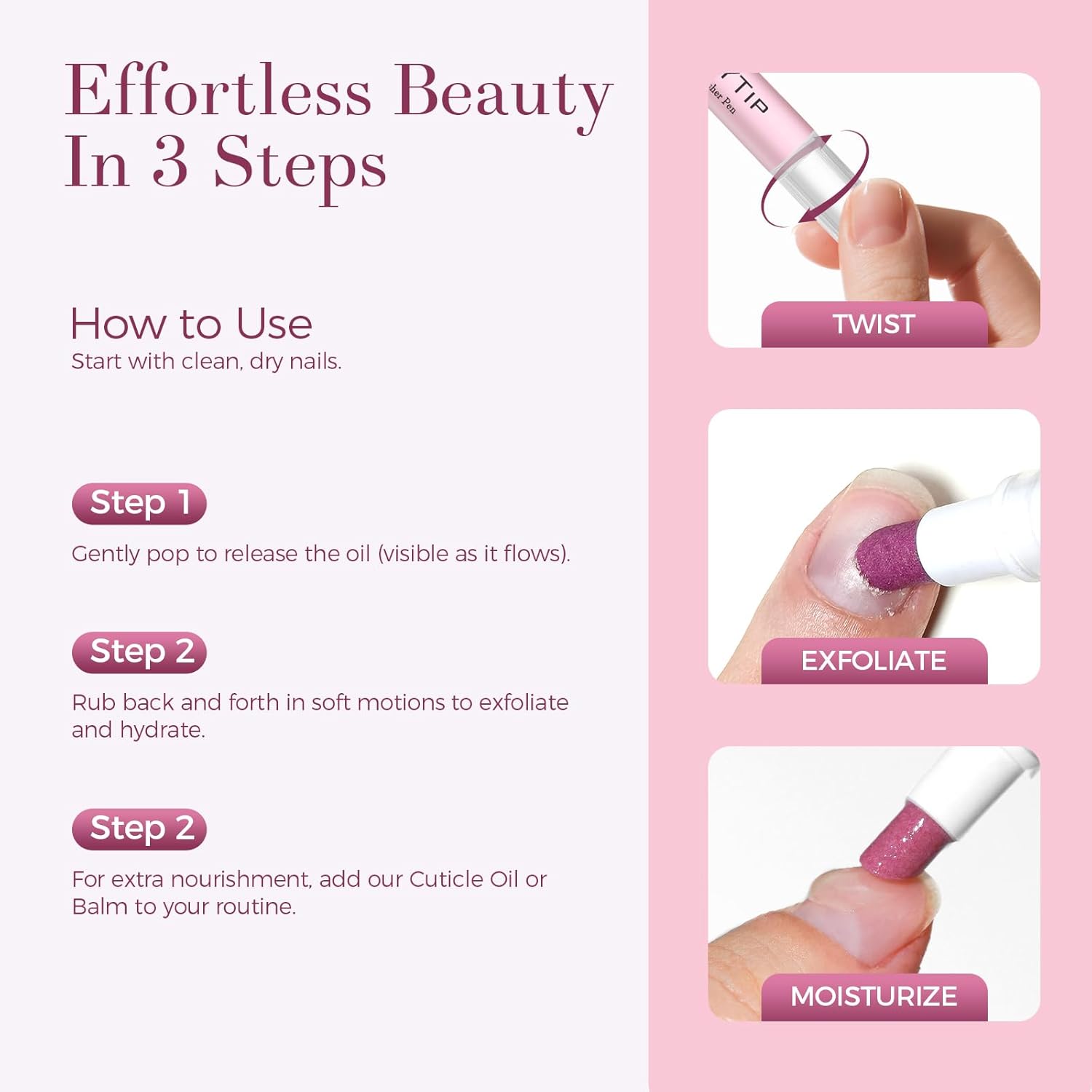 Ceramic Cuticle Pusher & Oil Pen