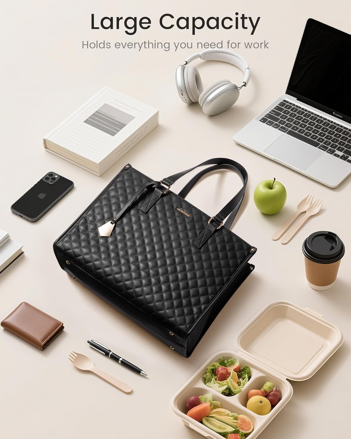 2-in-1 Insulated Laptop & Lunch Tote Bag