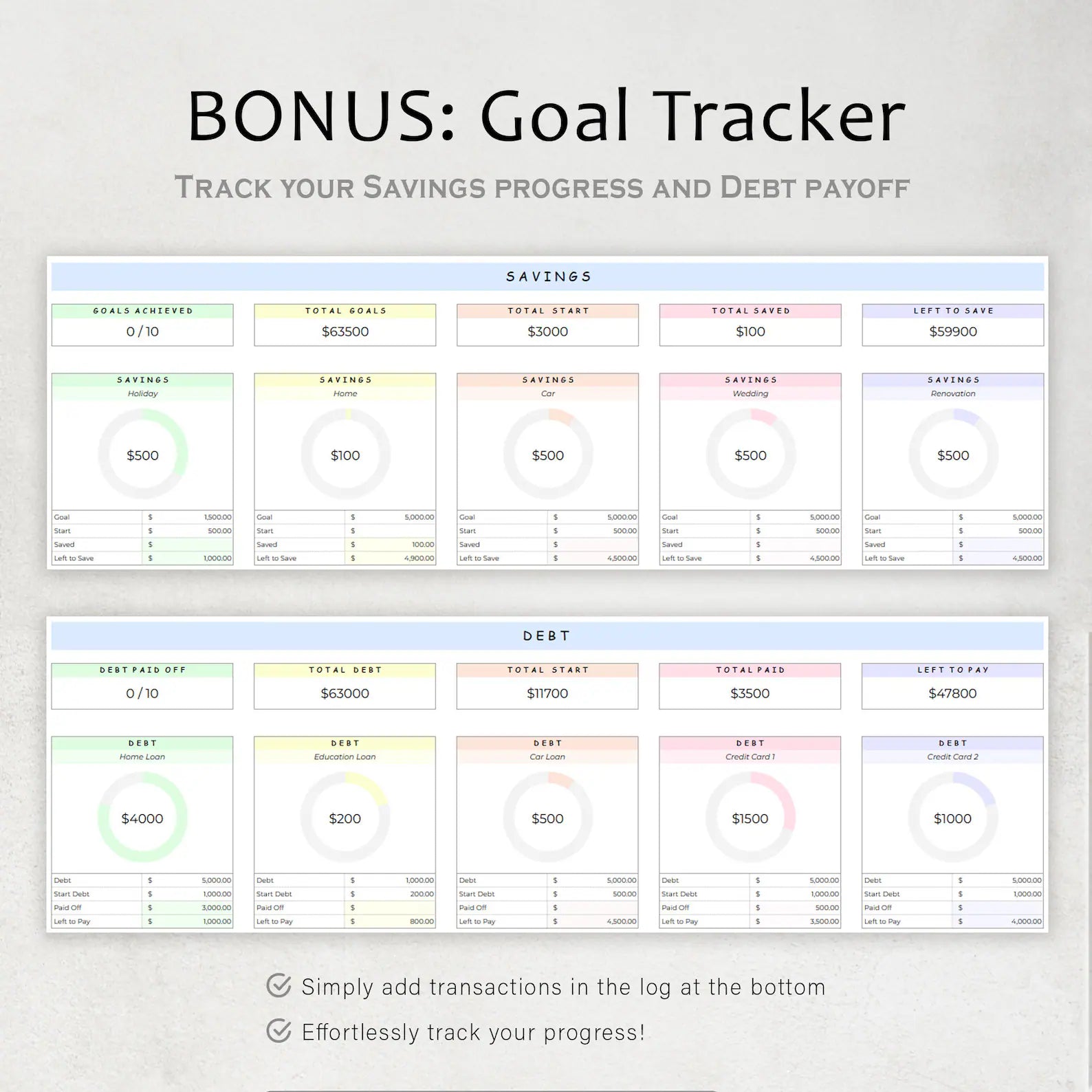 Simple Budget Planner Spreadsheet – Google Sheets & Excel