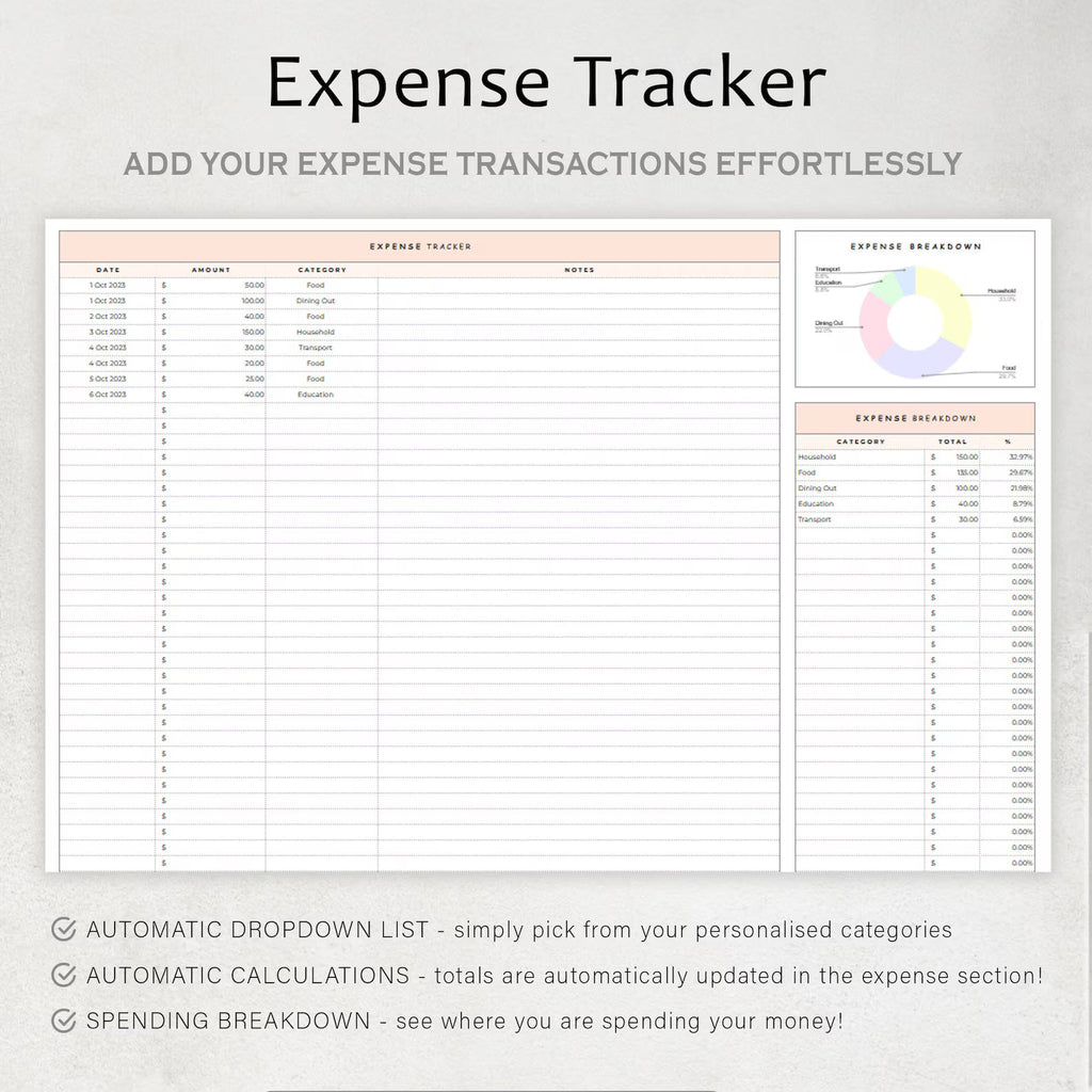 Simple Budget Planner Spreadsheet – Google Sheets & Excel